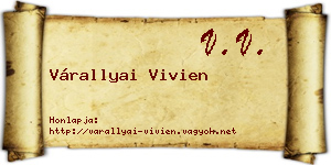 Várallyai Vivien névjegykártya